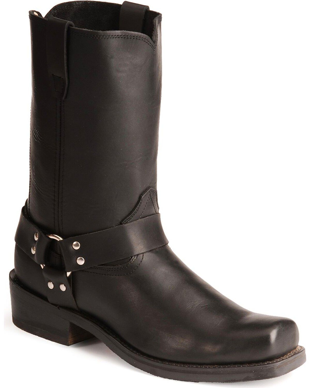 Image #1 - Durango Men's Harness Motorcycle Boots, Black, hi-res
