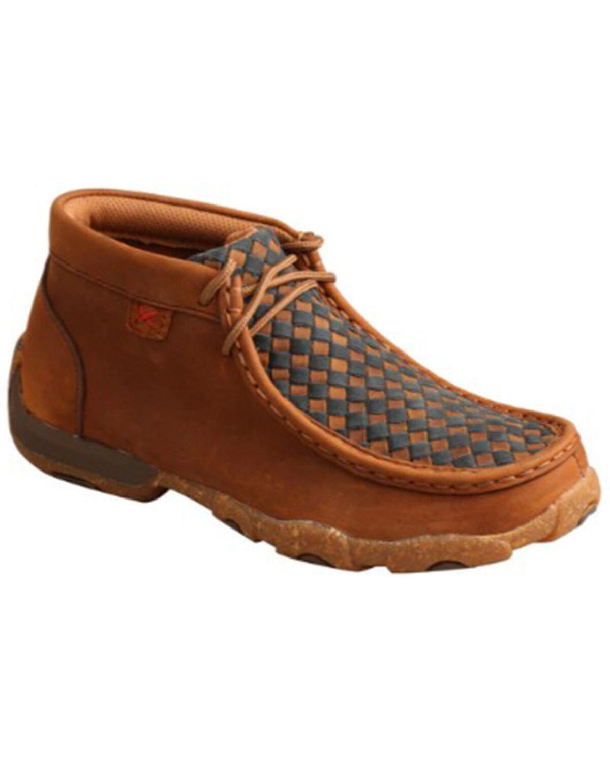 Image #1 - Twisted X Kid's Weave Driving Mocs, Brown, hi-res