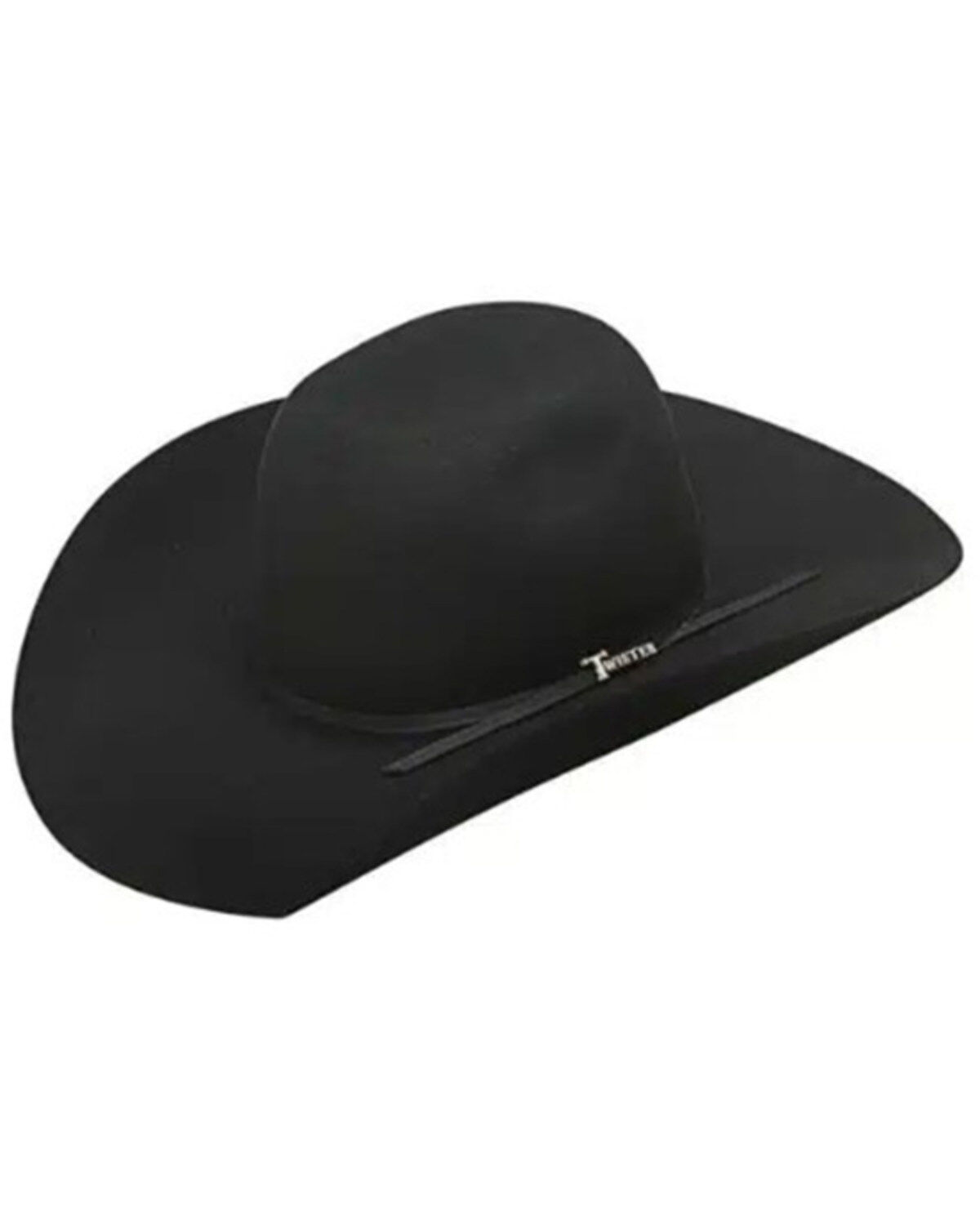 M & F Western Twister Wool Felt Cowboy Hat, Black, hi-res