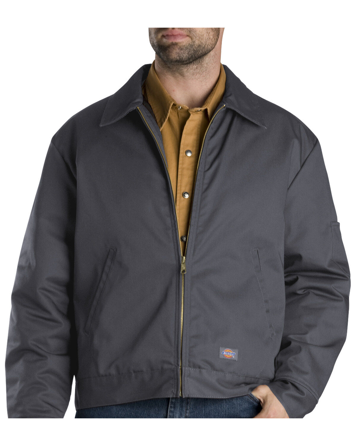 Image #1 - Dickies Men's Insulated Eisenhower Jacket - Big & Tall, Charcoal Grey, hi-res