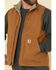 Image #5 - Carhartt Men's Brown Washed Duck Sherpa Lined Mock Neck Work Vest - Tall, Brown, hi-res