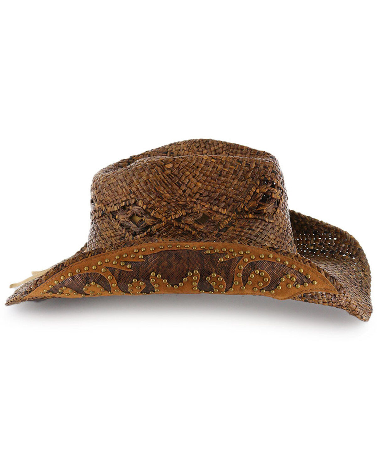 Image #5 - Shyanne&reg; Women's Embellished Brim Straw Hat, Brown, hi-res