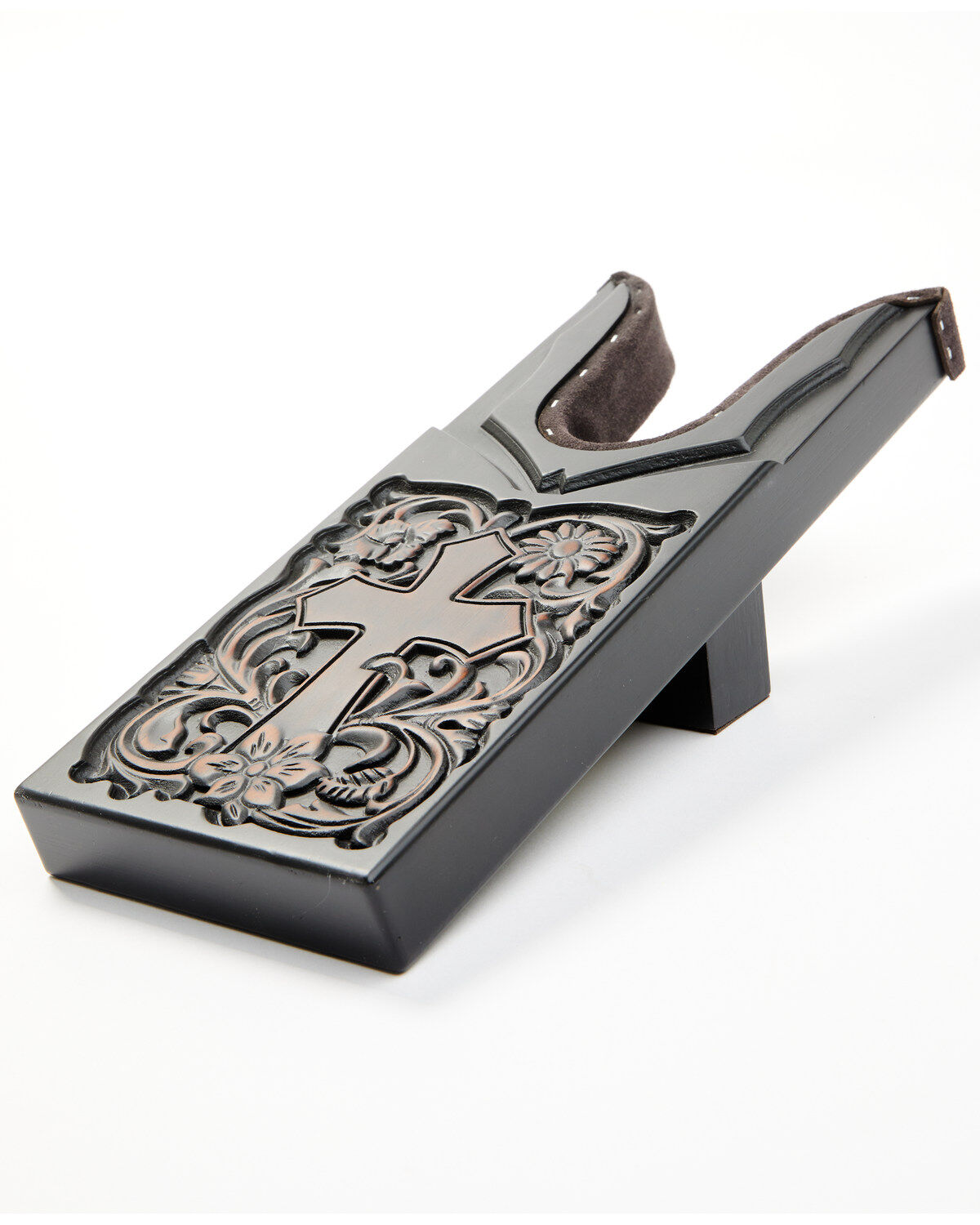 Boot Barn Tooled Cross Boot Jack, Dark Brown, hi-res