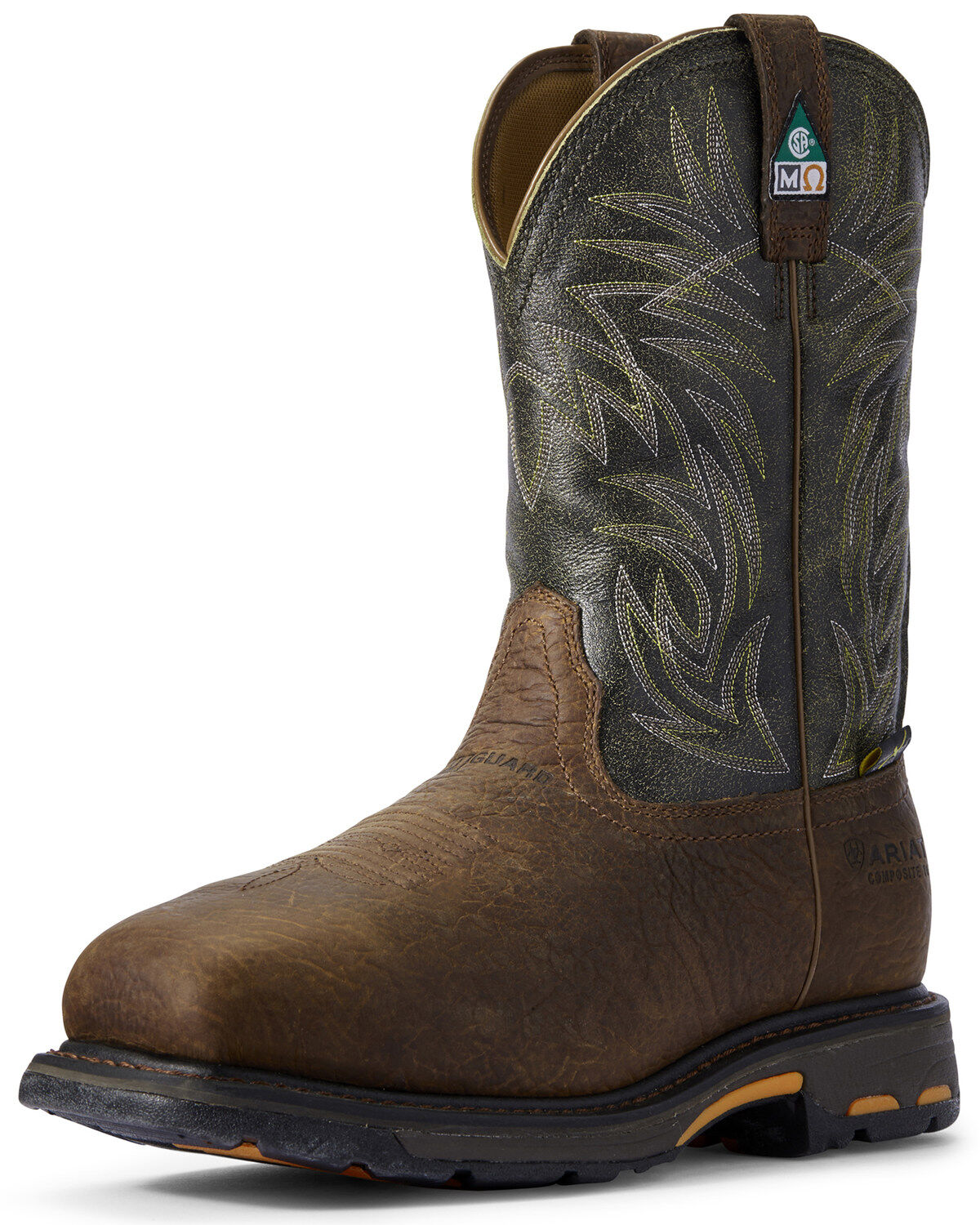 Image #1 - Ariat Men's WorkHog&reg; Met Guard Work Boots - Composite Toe, Brown, hi-res