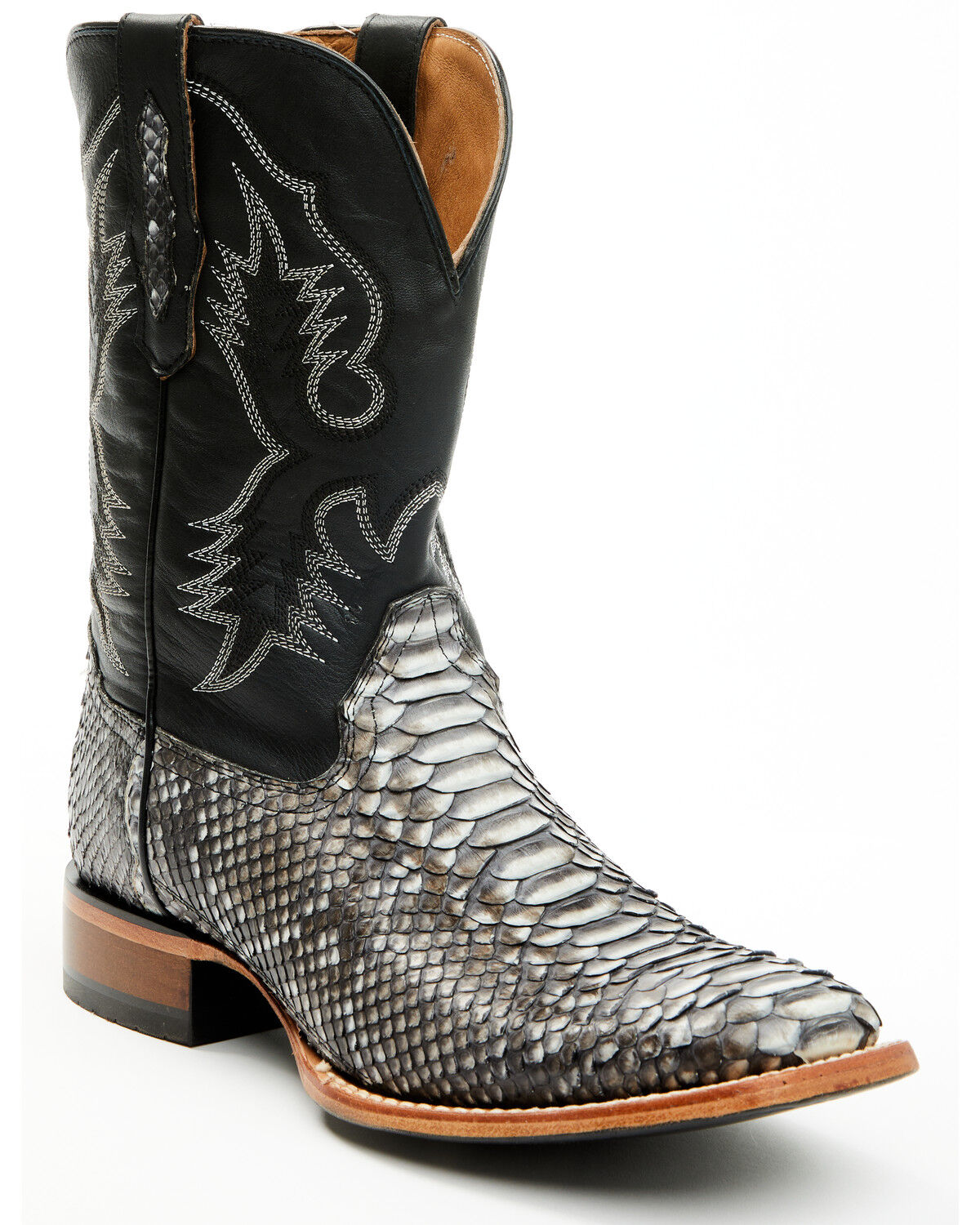 Image #1 - Cody James Men's Exotic Python Nevado Western Boots - Broad Square Toe, Black, hi-res