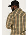 Image #4 - Resistol Men's Boulder Large Plaid Button Down Western Shirt, Sage, hi-res