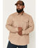 Image #1 - Hawx Men's Solid Long Sleeve Button-Down Work Shirt - Tall, Khaki, hi-res