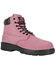 Image #1 - Moxie Trades Women's 6" Alice Waterproof Work Boots - Steel Toe, Pink, hi-res