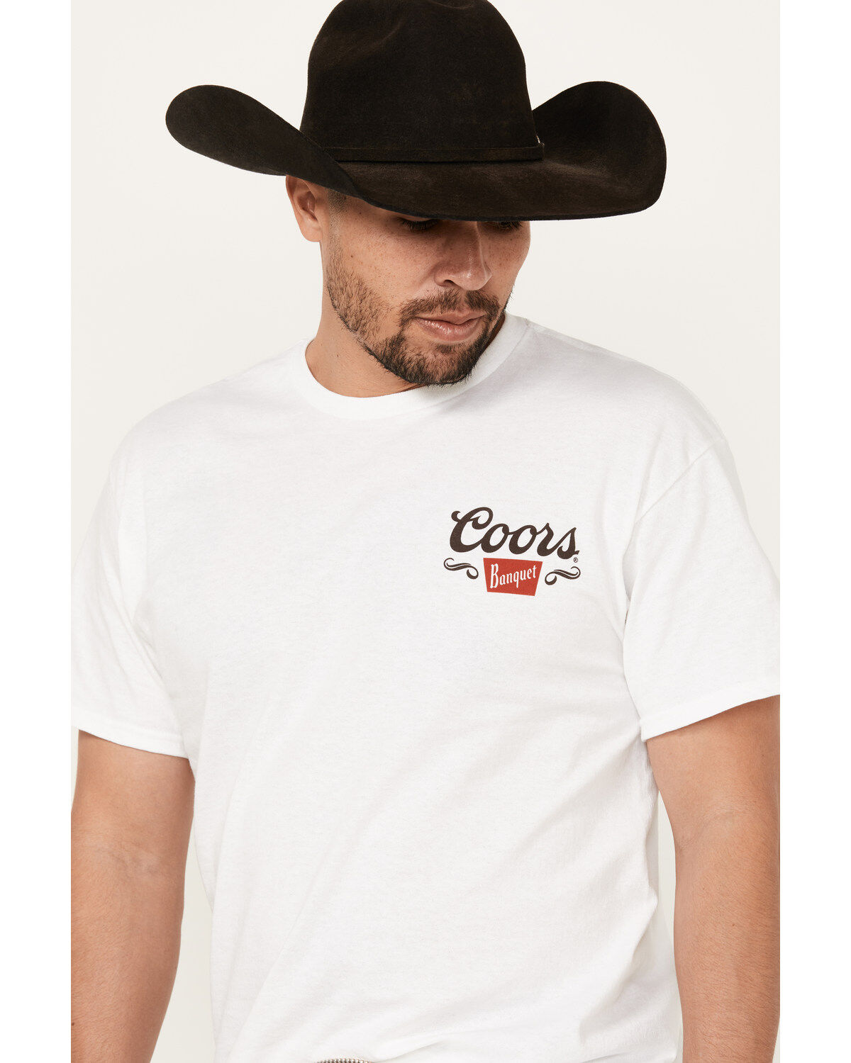 Image #3 - Coors Men's Boot Barn Exclusive Banquet Logo Short Sleeve Graphic T-Shirt, White, hi-res