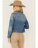 Image #4 - Shyanne Women's Leland Medium Wash Cropped Stretch Denim Jacket, Medium Wash, hi-res