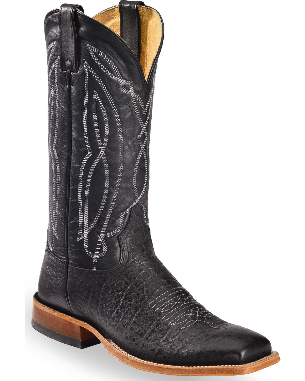 Image #1 - Tony Lama Men's Square Toe Western Boots, Black, hi-res