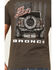 Image #4 - Buckwear Men's Bronco Freedom Short Sleeve Graphic T-Shirt, Grey, hi-res