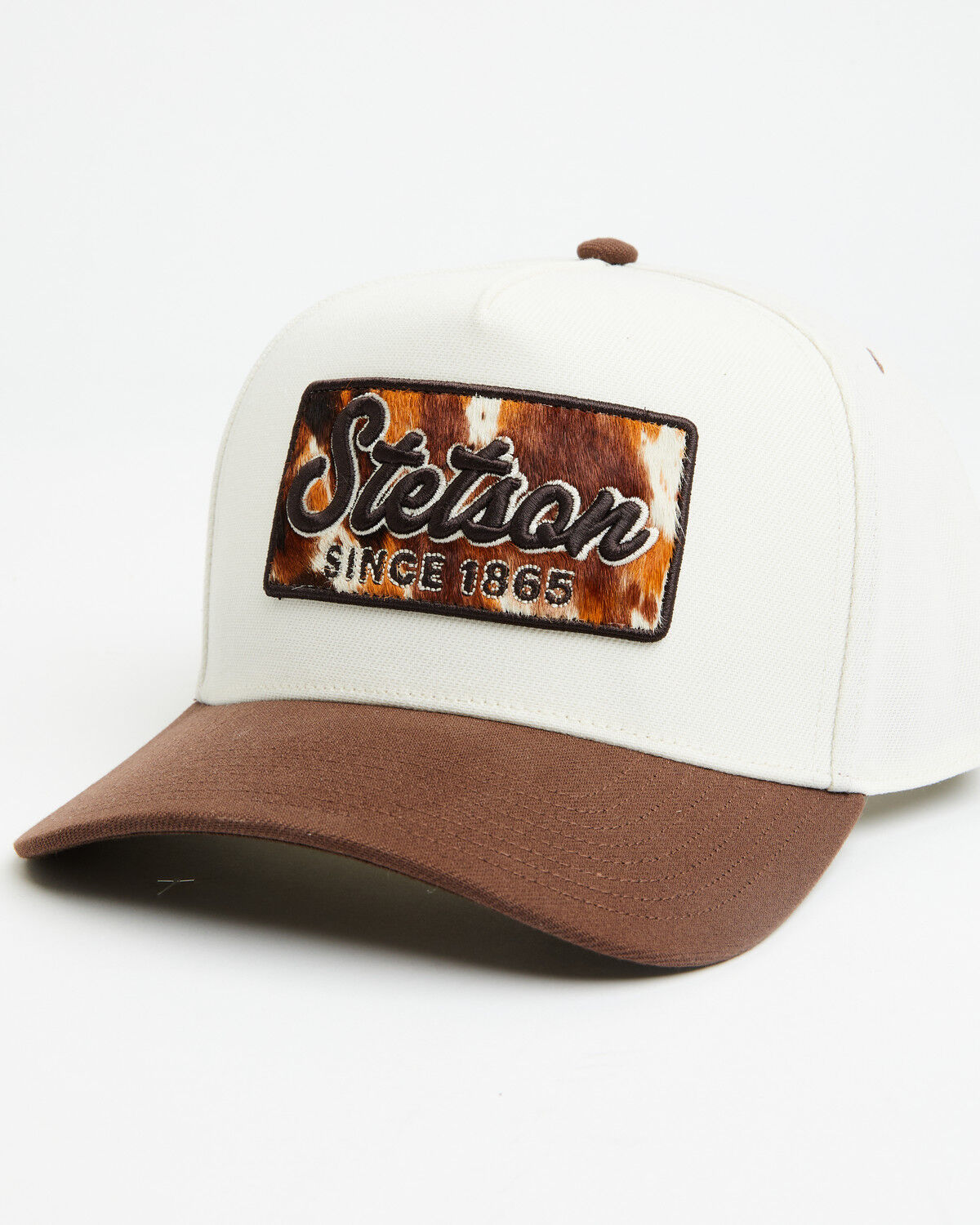 Image #1 - Stetson Men's Hair-On Patch Ball Cap, Brown, hi-res