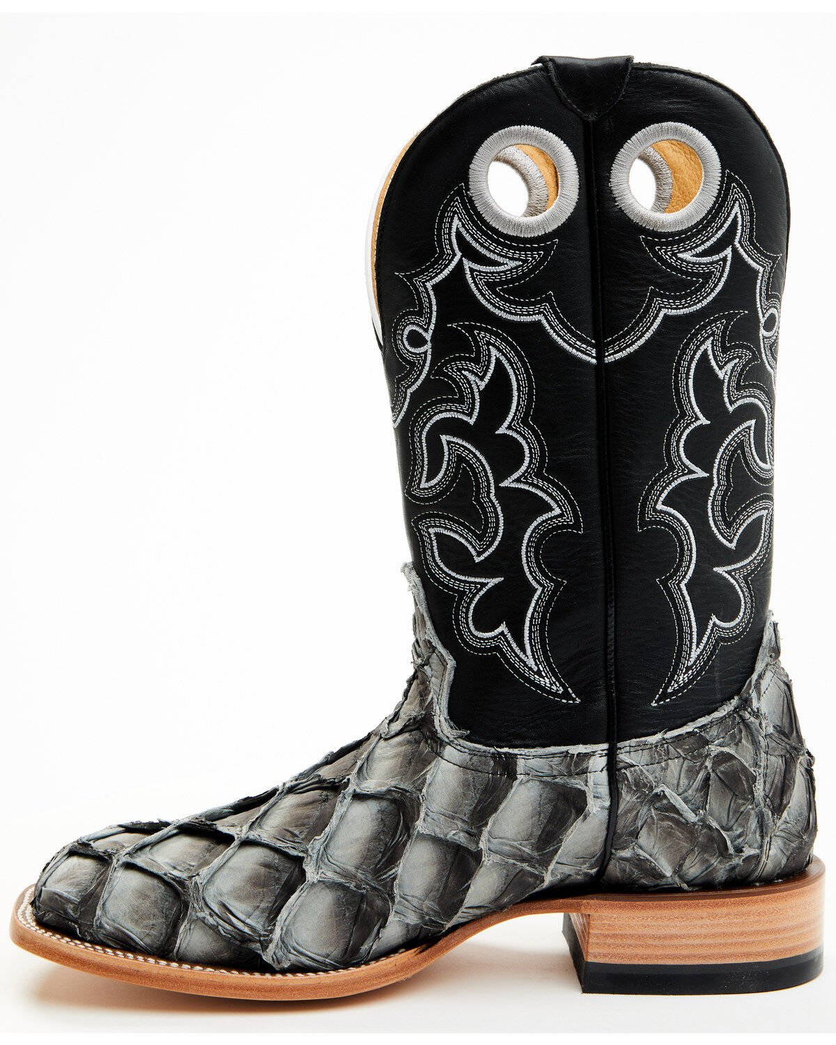 Image #3 - Cody James Men's Exotic Pirarucu Western Boots - Broad Square Toe, Black, hi-res
