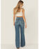 Image #3 - Ariat Women's Sloane Medium Wash Ultra High Rise Wide Leg Denim Jeans, Medium Wash, hi-res