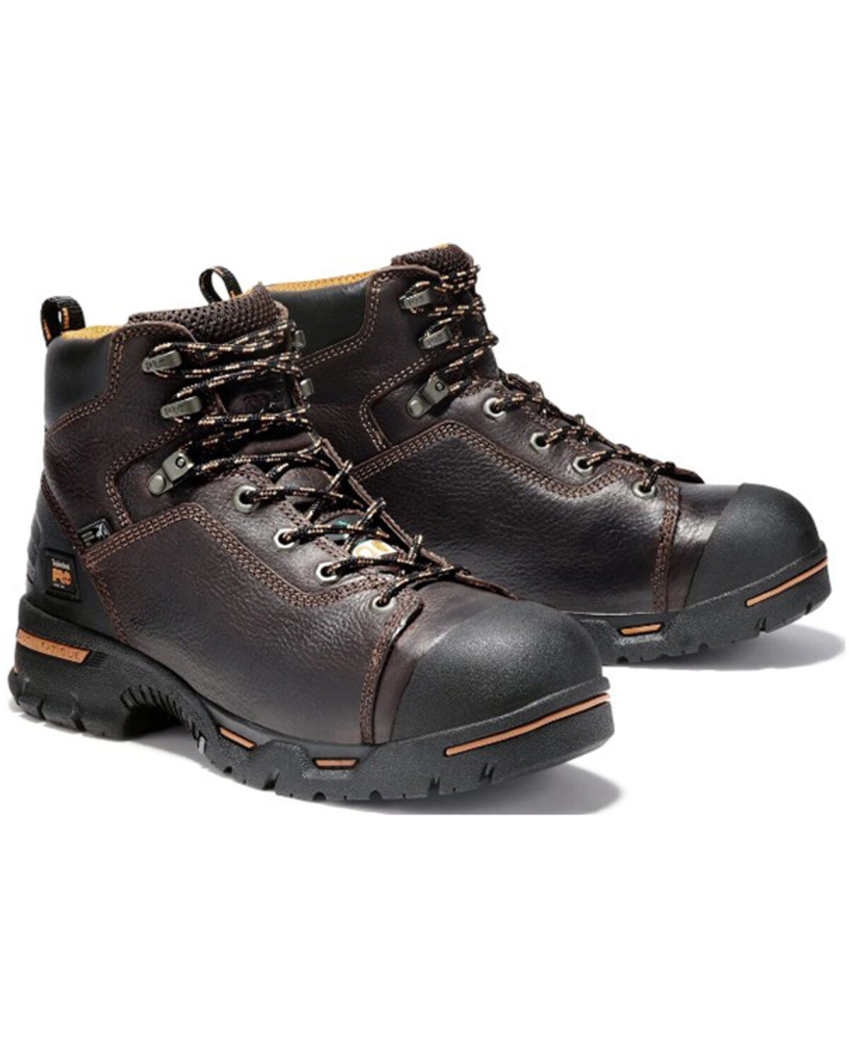 Timberland PRO Men's 6" Endurance Waterproof Work Boots - Steel Toe, Brown, hi-res