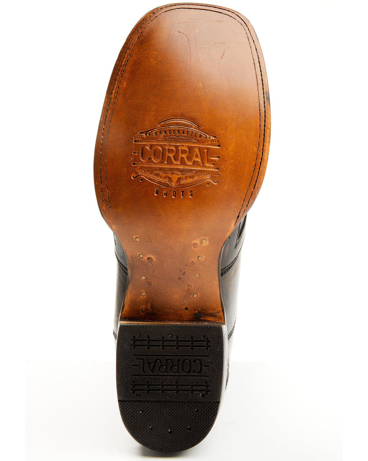 Image #7 - Corral Men's Overlay Embroidered Western Boots - Broad Square Toe, Black, hi-res