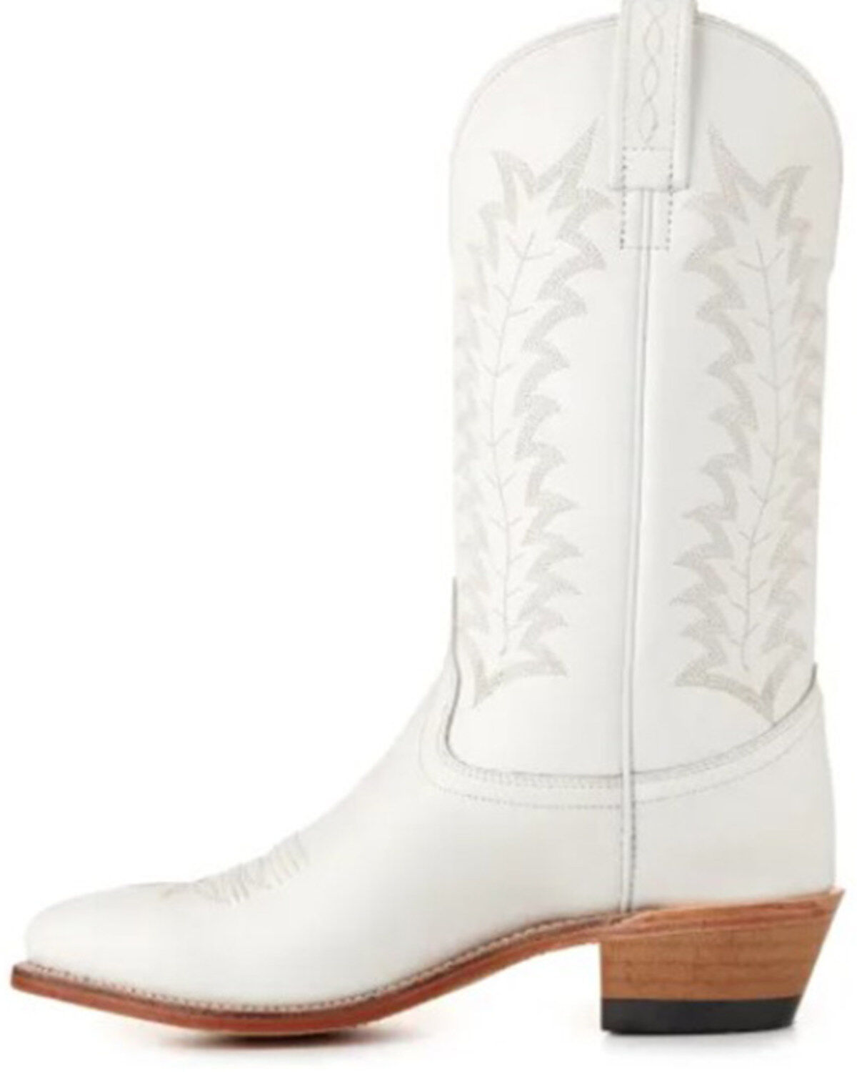 Image #3 - Old West Women's Western Boots - Round Toe, White, hi-res