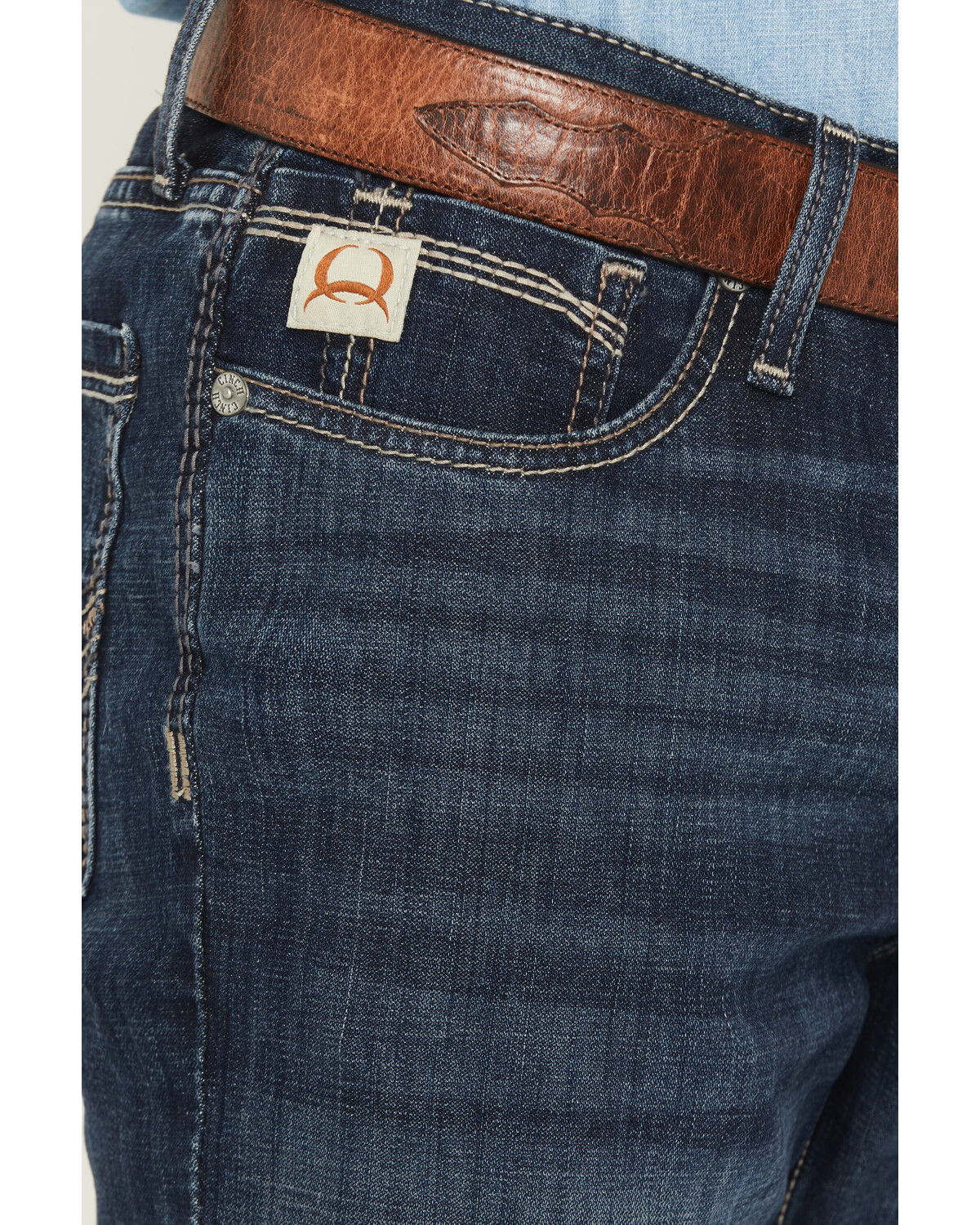 Image #3 - Cinch Men's Ian Western Bootcut Jeans, Indigo, hi-res
