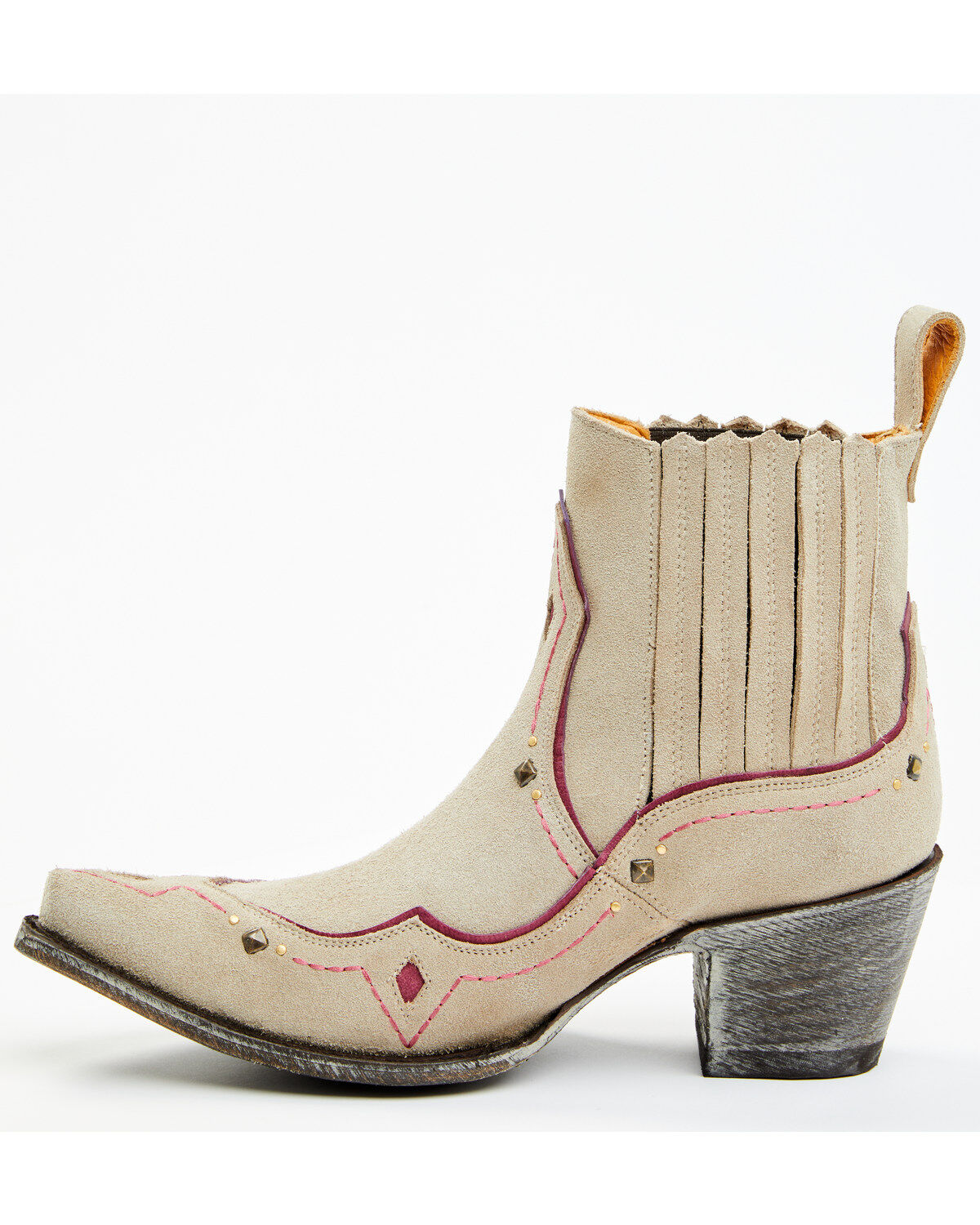 Image #3 - Old Gringo Women's Marinera Western Booties - Snip Toe, Purple, hi-res