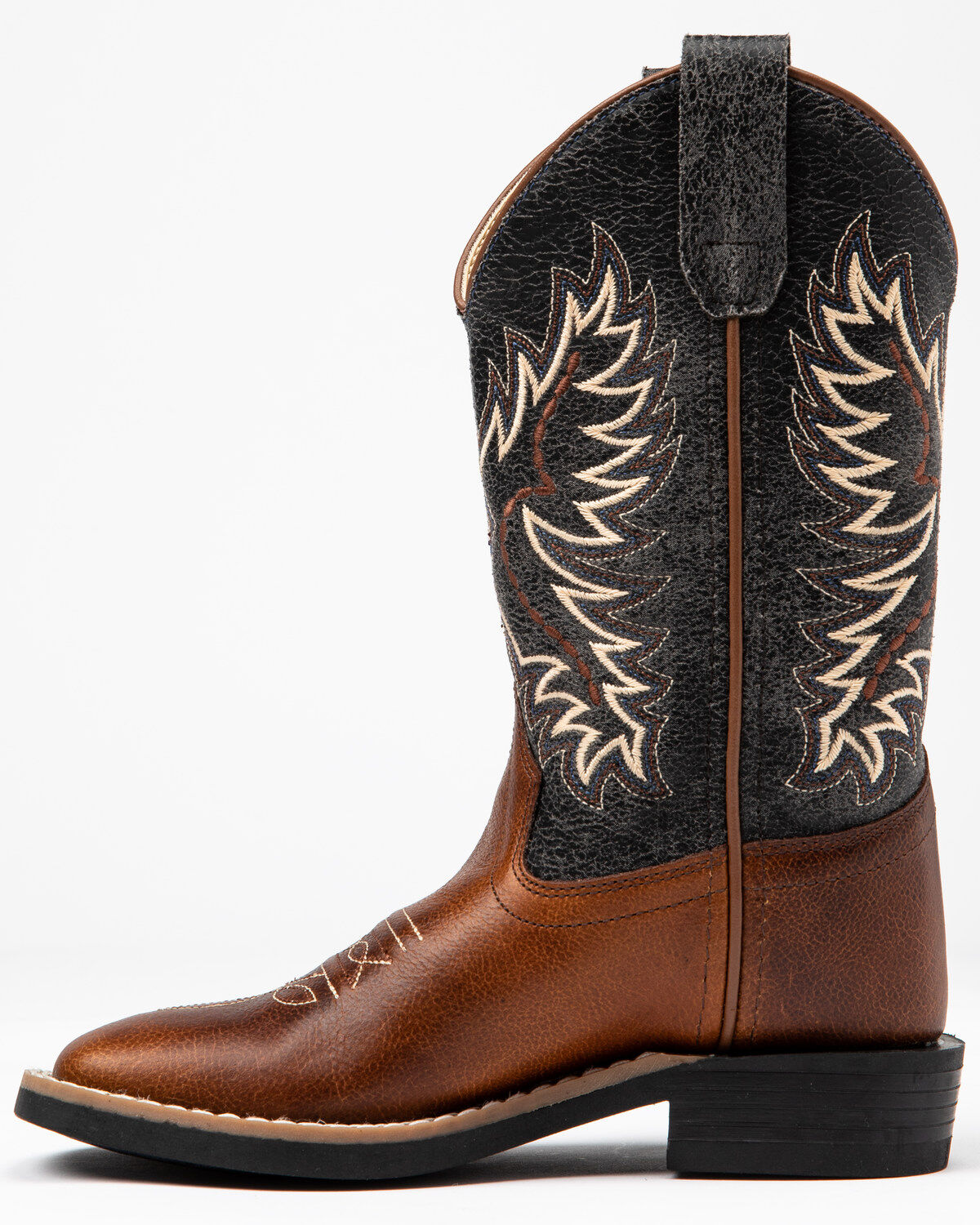 Image #3 - Cody James Boys' Ryder Western Boots - Square Toe, Brown/blue, hi-res