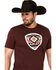 Image #2 - Ariat Men's Boot Barn Exclusive Logo Short Sleeve Graphic T-Shirt, Burgundy, hi-res