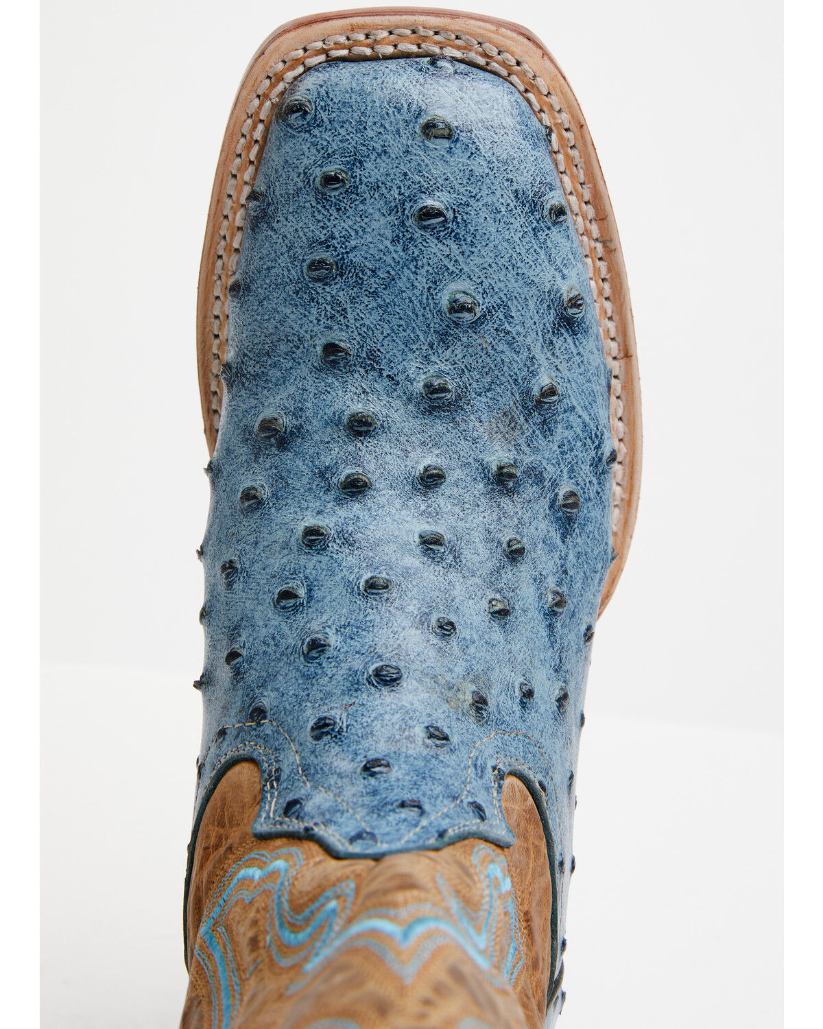 Image #6 - Tanner Mark Women's Bluebonnet Western Boots - Broad Square Toe, Blue, hi-res