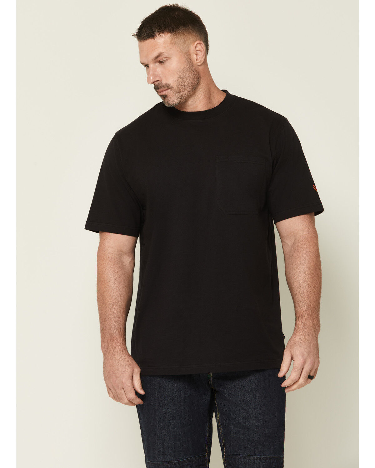 Image #2 - Hawk Men's Skull Short Sleeve Graphic Work T-Shirt, Black, hi-res