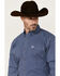 Image #2 - Cowboy Hardware Men's Cross Floral Print Long Sleeve Button-Down Stretch Western Shirt, Navy, hi-res