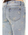 Image #4 - Driftwood Women's Eva Light Wash Low Rise Floral Flare Jeans, Light Wash, hi-res