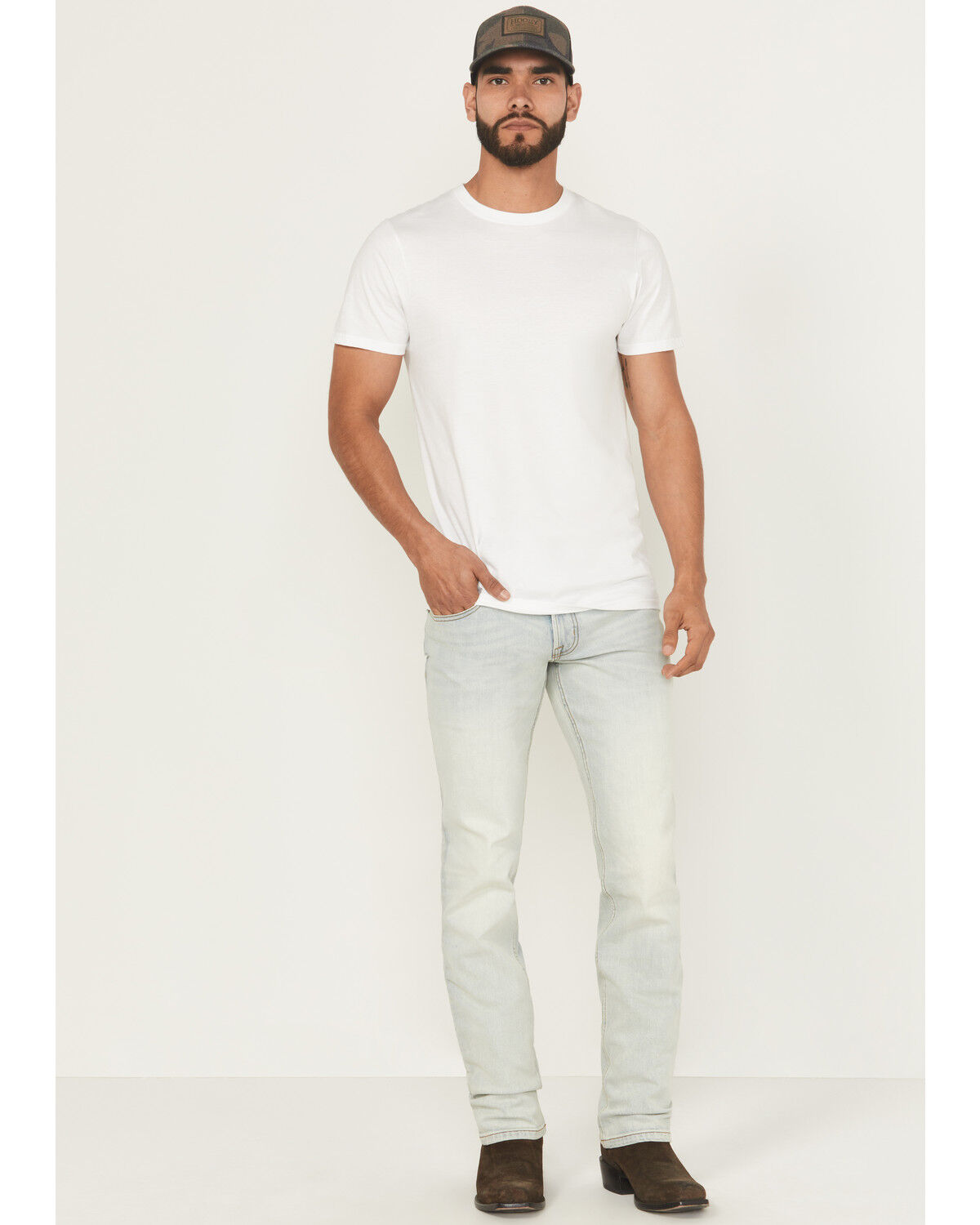 Image #1 - Brothers and Sons Men's Gunsmoke Wash Tucker Slim Straight Stretch Denim Jeans, Light Wash, hi-res