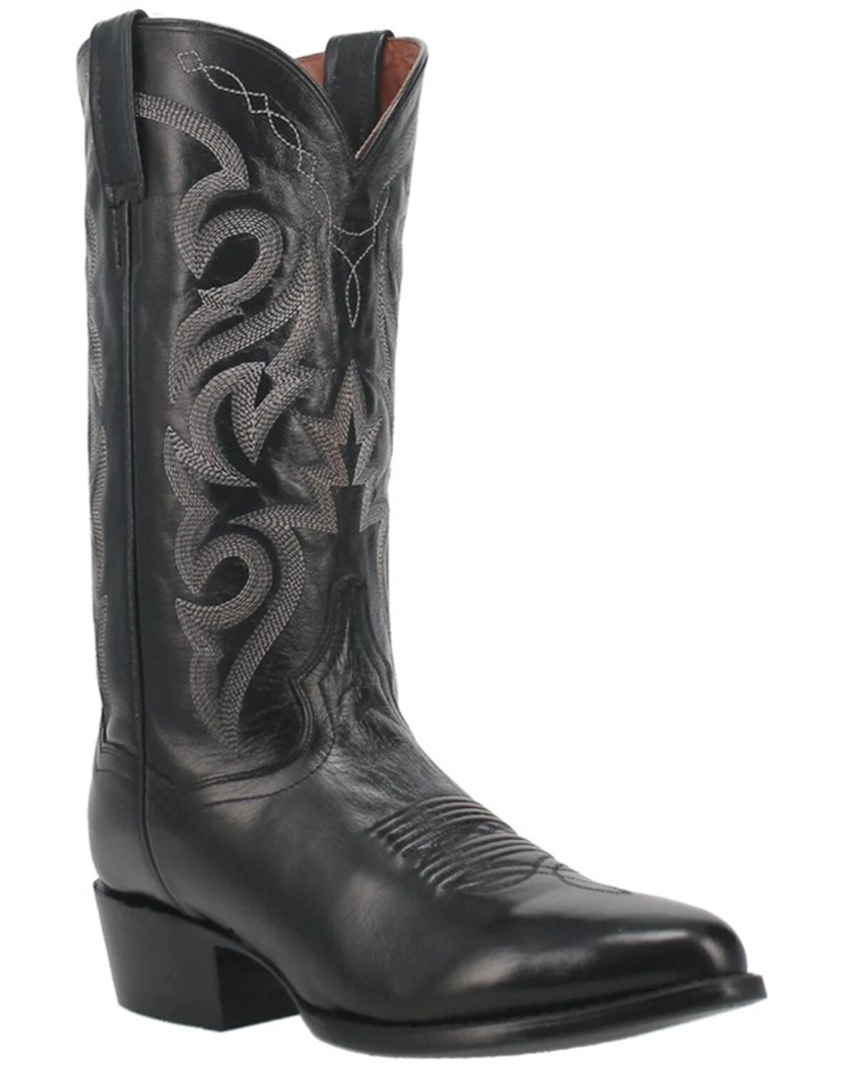 Image #1 - Dan Post Men's Mignon Western Boots - Round Toe, Black, hi-res