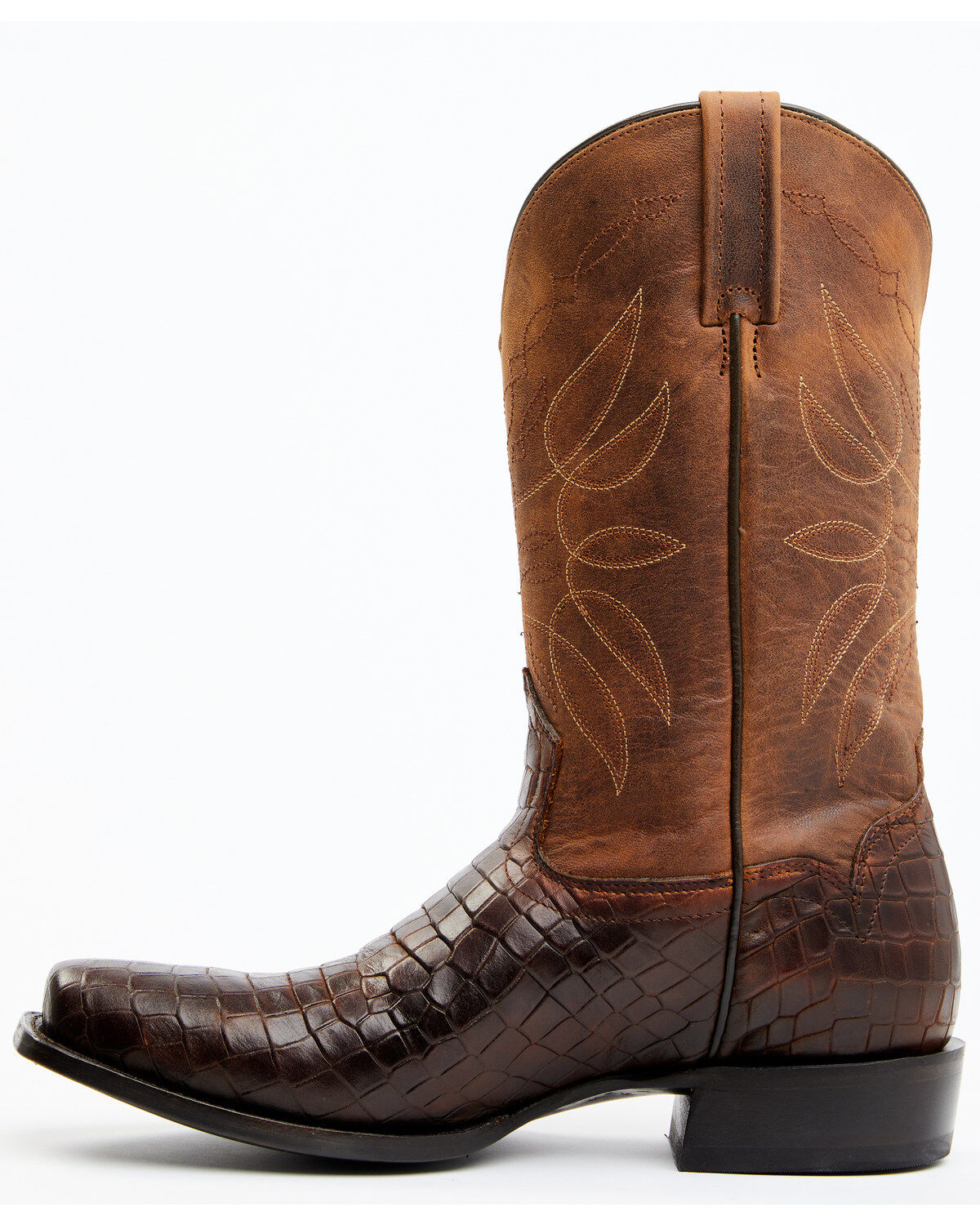 Image #3 - Moonshine Spirit&reg; Men's Madison Brown Printed Leather Western Boots - Square Toe, Brown, hi-res