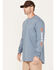 Image #2 - Hawx Men's FR Logo Long Sleeve Work T-Shirt&nbsp;, Blue, hi-res