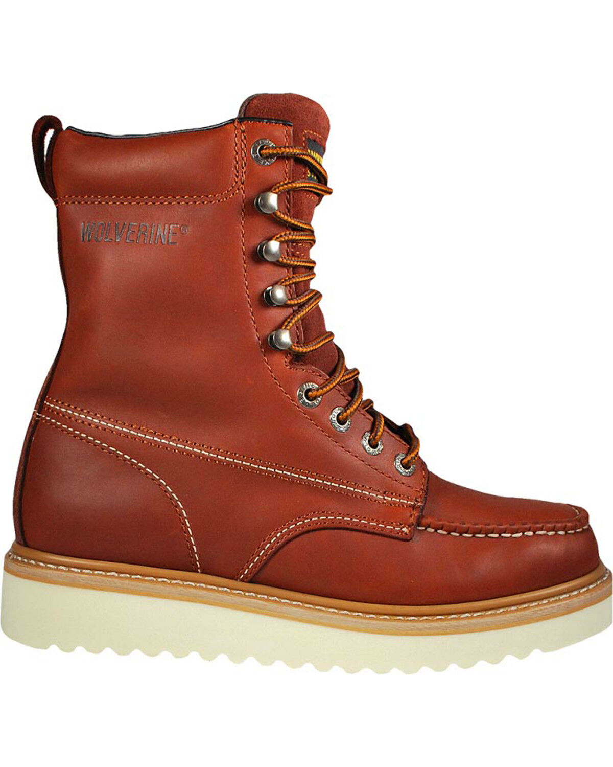 Image #1 - Wolverine Men's Moc-Toe Work Boots, Rust Copper, hi-res