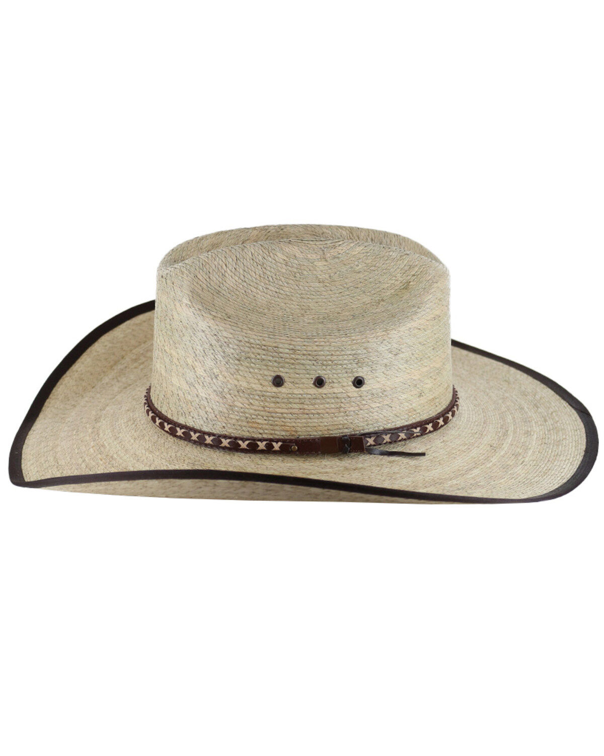 Image #5 - Cody James&reg; Men's Brown Trimmed Straw Hat, Natural, hi-res