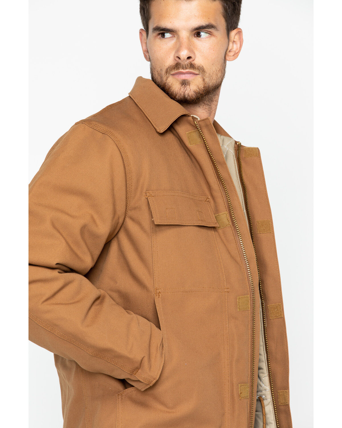 Image #4 - Carhartt Men's FR Duck Traditional Coat - Big & Tall, Carhartt Brown, hi-res
