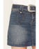 Image #2 - Dakota Blue Women's Dark Wash Belted Western Yoke Denim Mini Skirt, Dark Wash, hi-res
