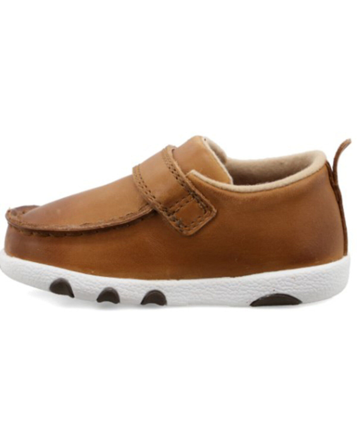 Image #3 - Twisted X Infant Kid's Driving Western Shoe - Moc Toe, Tan, hi-res