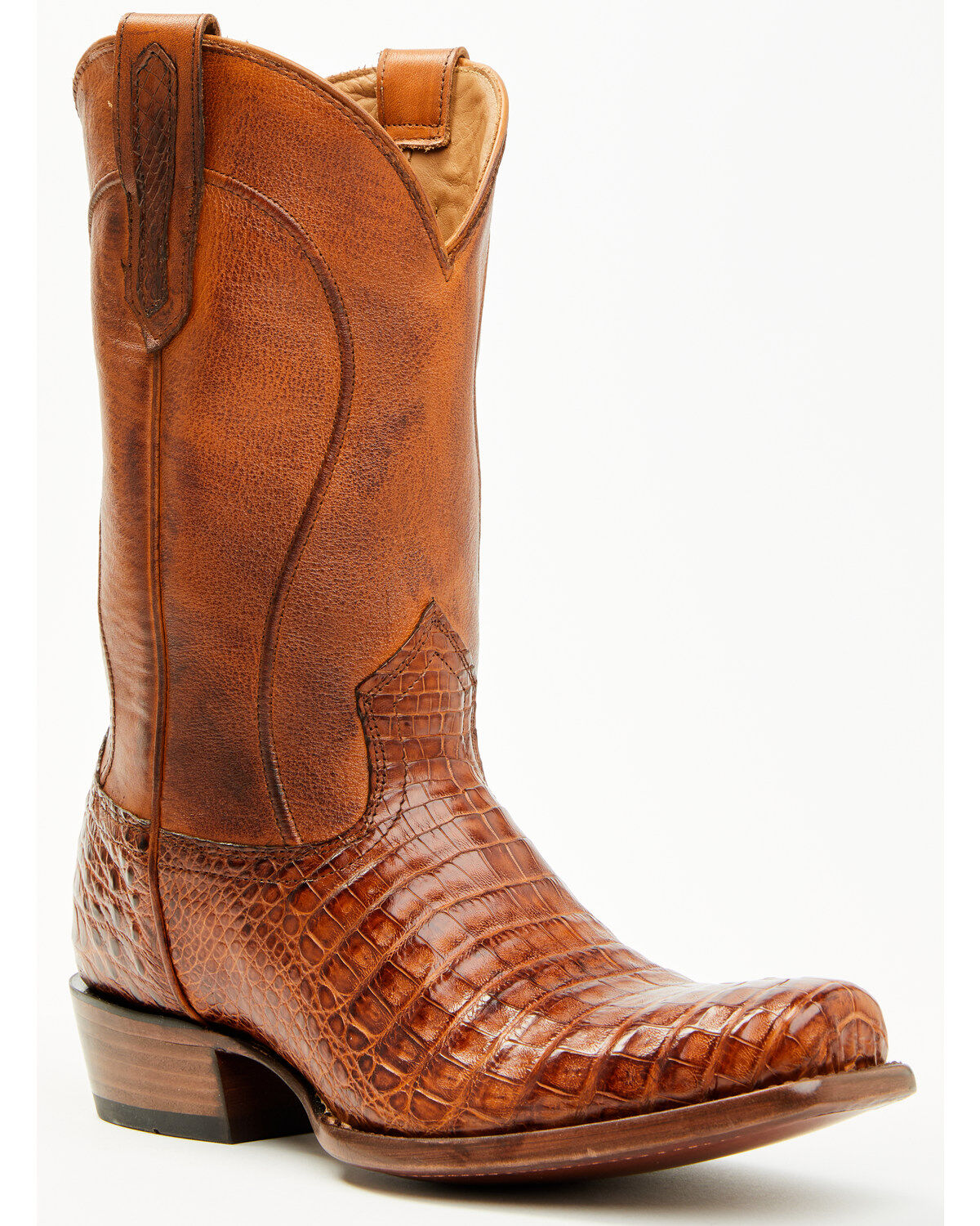 Image #1 - Cody James Black 1978&reg; Men's Mason Exotic Caiman Belly Western Boots - Square Toe, Cognac, hi-res