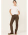 Image #1 - Carhartt Women's Rugged Flex&reg; Relaxed Fit Canvas Stretch Work Pants, Dark Brown, hi-res