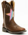 Image #1 - Shyanne Girls' Superstar Western Boots - Broad Square Toe, Brown, hi-res
