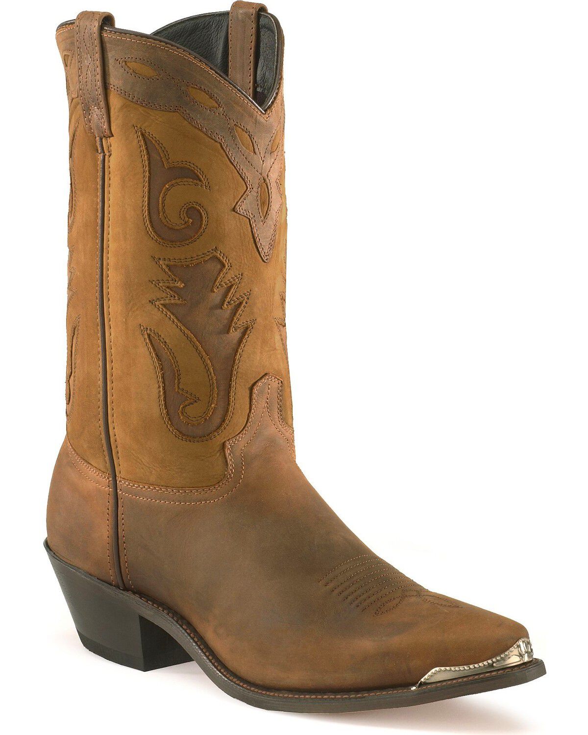 Image #1 - Sage by Abilene Men's Distressed Western Boots - Round Toe, Brown, hi-res