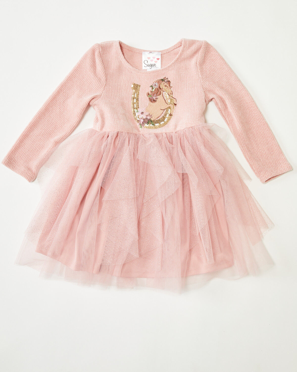 Image #1 - Sugar California Toddler Girls' Horse Applique Tutu Dress, Blush, hi-res