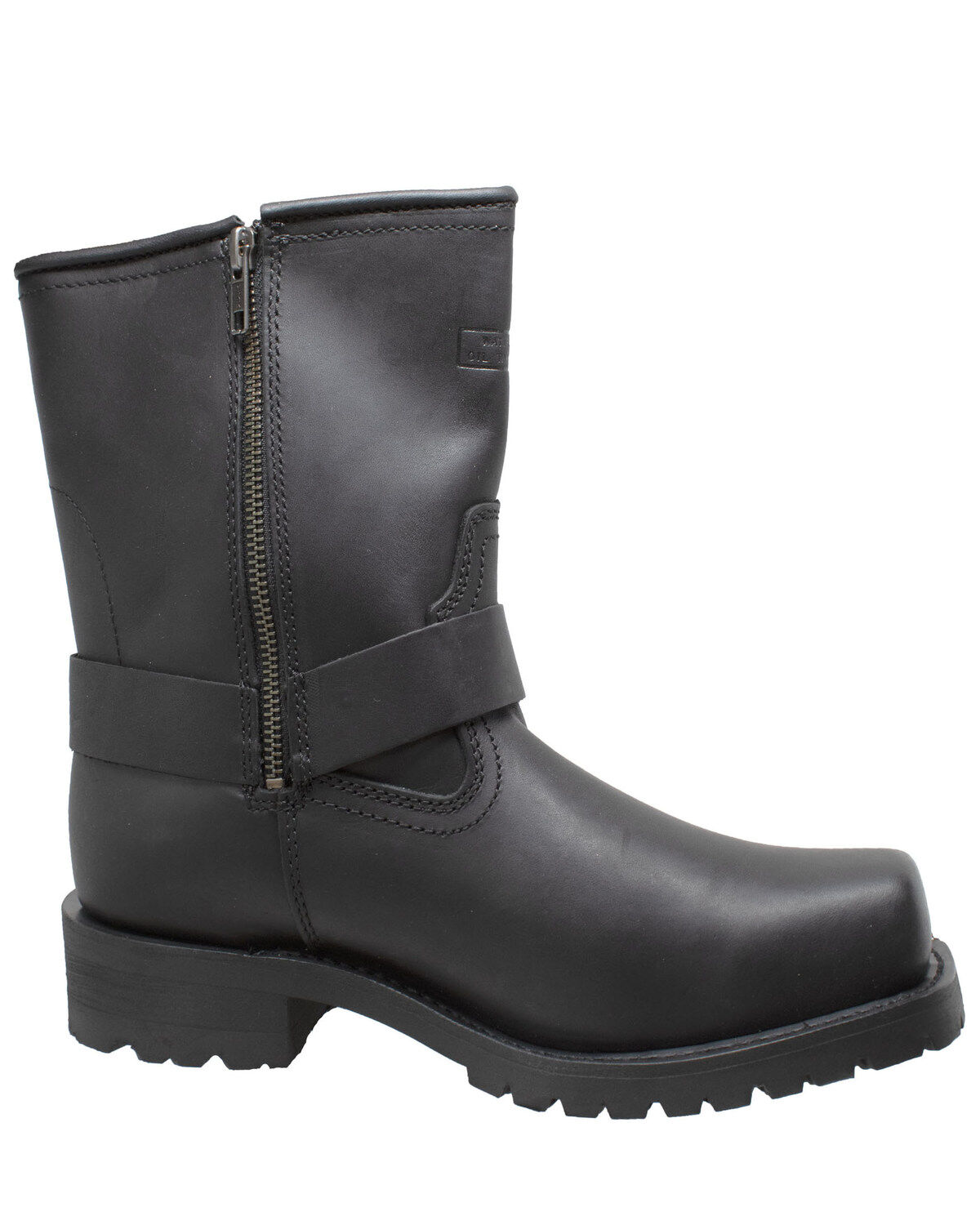 Image #1 - RideTecs Men's 7" Zipper Western Boots - Square Toe, Black, hi-res