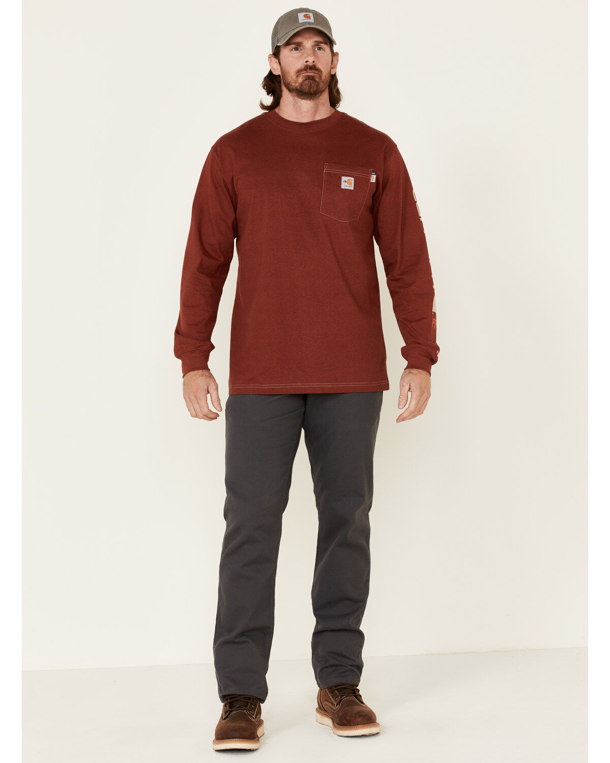 Image #1 - Carhartt Men's FR Shadow Rugged Flex&reg; Relaxed Work Pants, Dark Grey, hi-res