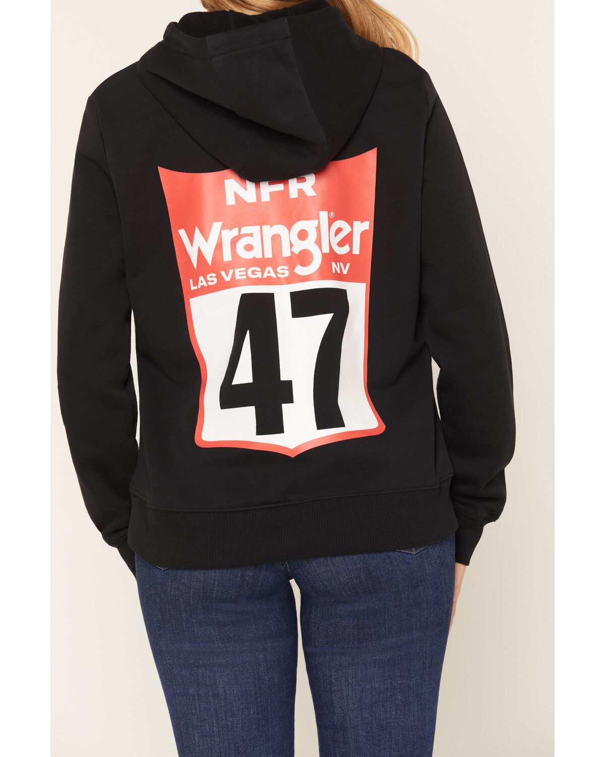 Image #4 - Wrangler Retro Women's Vegas NFR Hooded Sweatshirt, Black, hi-res