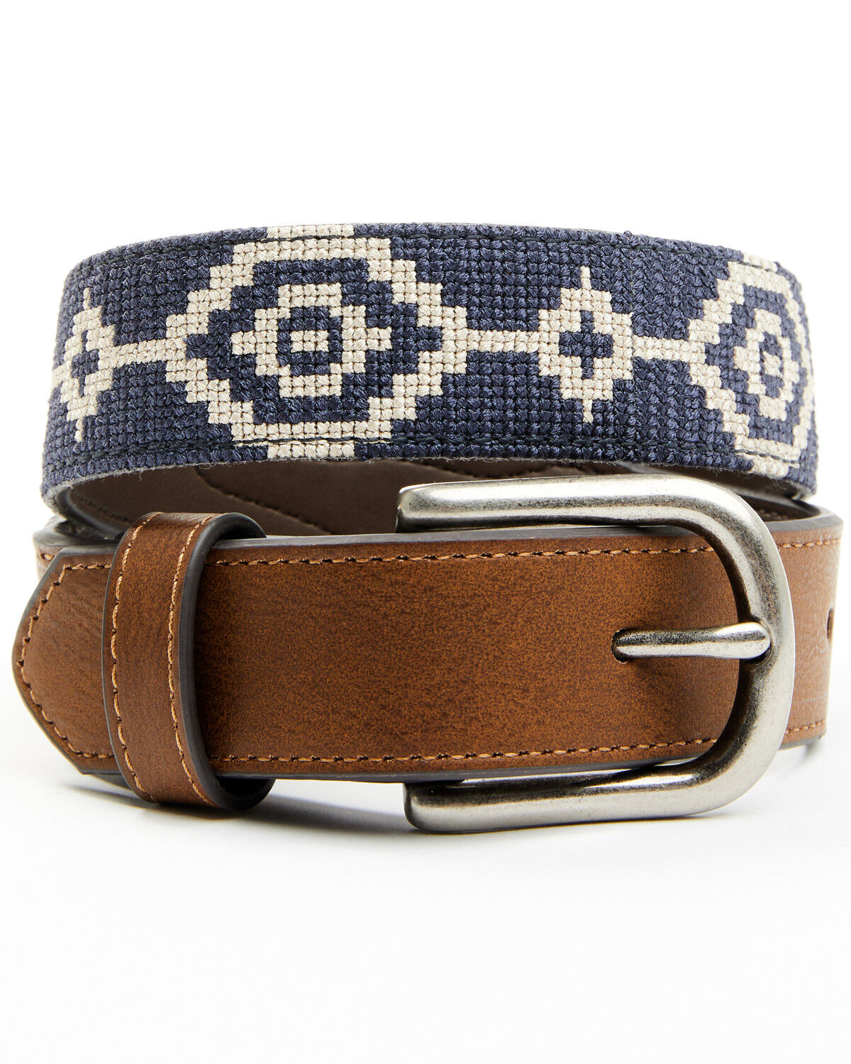 Image #1 - Cody James Boys' Southwestern Braided Belt, Blue, hi-res