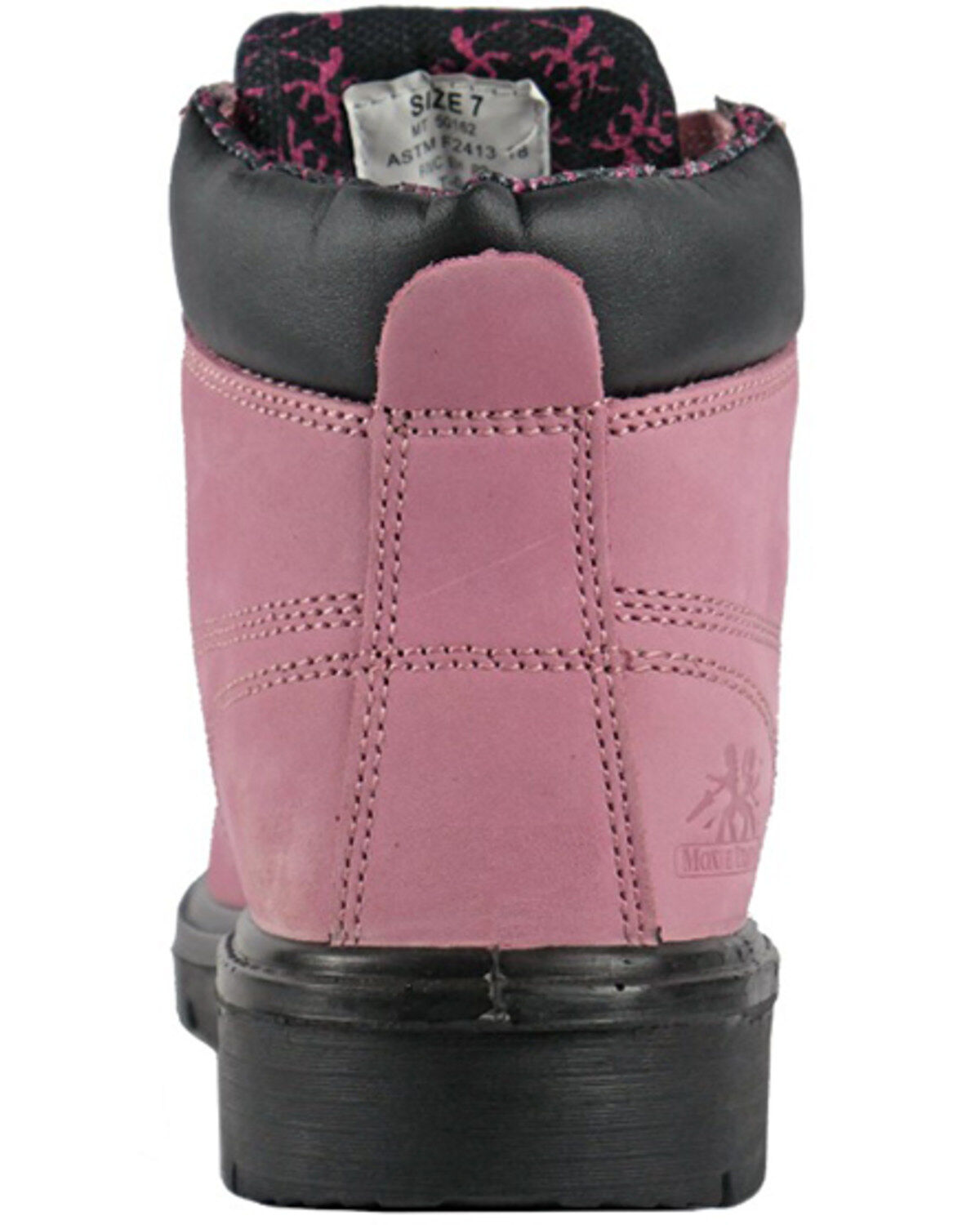 Image #5 - Moxie Trades Women's 6" Alice Waterproof Work Boots - Steel Toe, Pink, hi-res