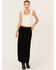 Image #3 - Miss Me Women's Embroidered Pocket Stretch Denim Maxi Skirt, Black, hi-res